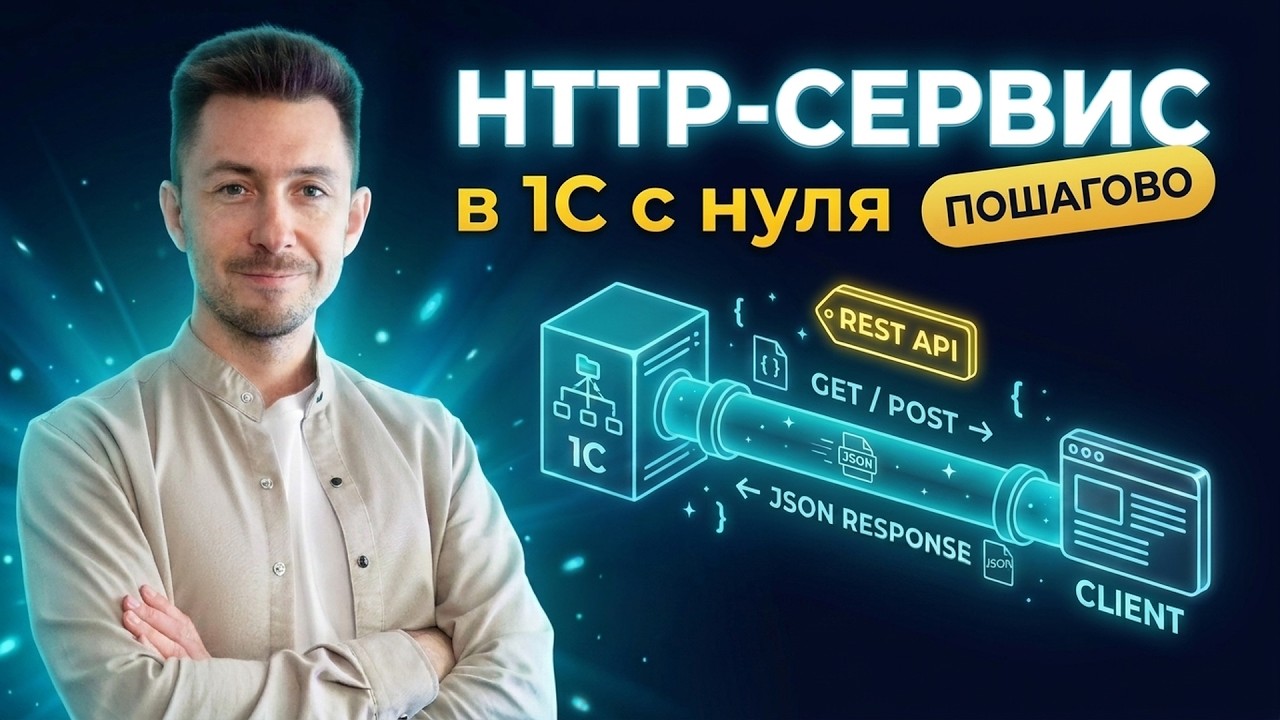 HTTP-сервис в 1С с нуля: пошаговая инструкция | 04.08.2026

Разбираем, как создать HTTP-сервис в 1С с нуля: от добавления объекта в конфигурацию до публикации на веб-сервере и ...