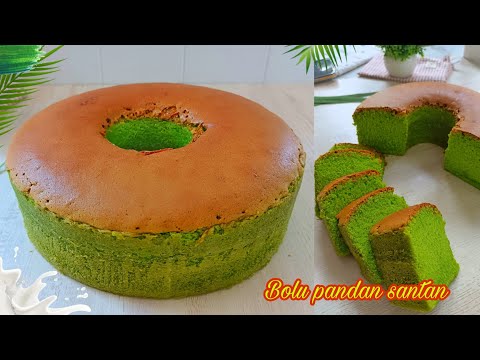 lembutnya tahan berhari hari! resep bolu pandan santan 4 telur moist & empuk