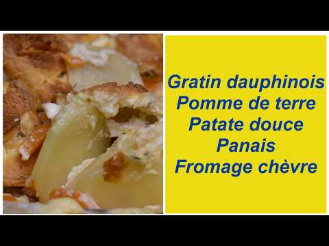 Gratin dauphinois à la pomme de terre, patate douce, panais et fromage de chèvre #gratin dauphinois