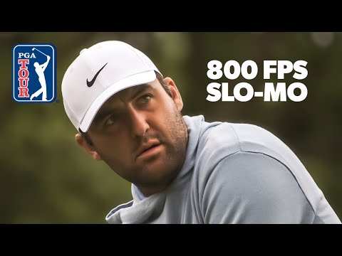 Scottie Scheffler's golf swing | ULTRA slow-motion camera