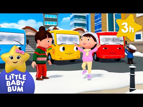 10 Little Snowy Buses❄️ | 🚌Wheels on the BUS Songs! 🚌 Nursery Rhymes for Kids