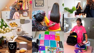 🌟 رجعت 🥹🔝 ليلة اول يوم مدرسة ...//  5AM Morning Routine 😱  MÉGA ORGANISATION VEILLE DE LA RENTRÉE ⬆️