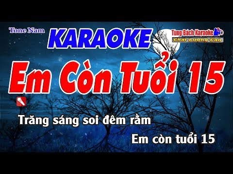 Em Còn Tuổi 15 Karaoke 123 HD (Tone Nam) – Nhạc Sống Tùng Bách