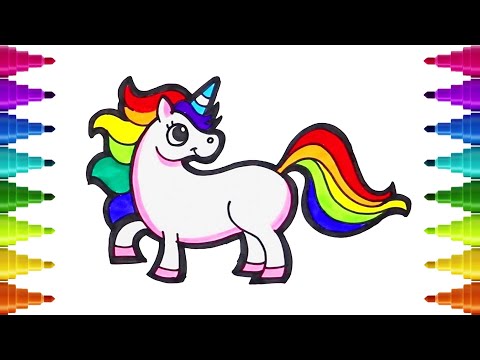 Learn How to Draw Unicorn 🦄| Drawing, Coloring and Painting for Kids | HooplaKidz How To | Chiki Art