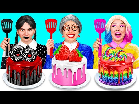 Wednesday vs Grandma Cooking Challenge | Kitchen War by TeenTeam Challenge