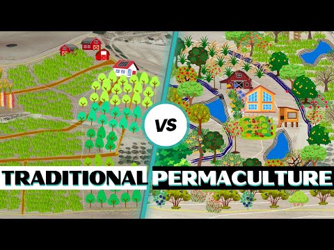 YouTube video thumbnail: Traditional Farm Design Vs. Permaculture Design: What's the Difference?