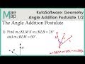 Exploring the Angle Addition Postulate