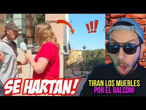 VECINOS ENCABRONADOS ECHAN A UNOS OKUPAS y TIRAN SUS MUEBLES  por EL BALCÓN! AQUÍ MANDAMOS NOSOTROS!