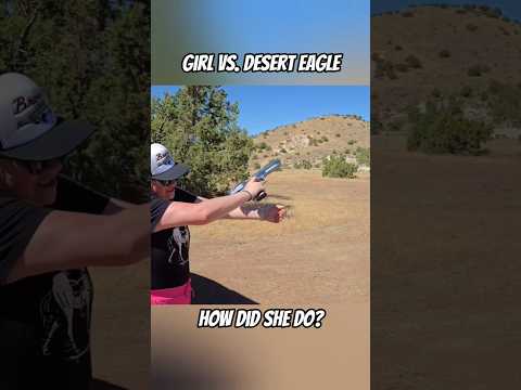 Girl shooting Desert Eagle