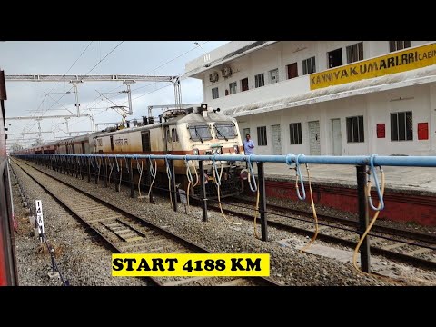 WAP7 Dibrugarh Vivek Start India's Longest 4188 KM Journey, Screech Out From Kanyakumari