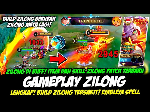 CARA MAIN ZILONG BUFF + ITEM ZILONG PATCH TERBARU❗BUILD ZILONG TERSAKIT❗GAMEPLAY ZILONG TOP GLOBAL