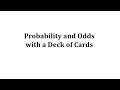 Probability and Odds in Card Games