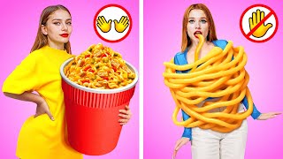 ¡RETO DE COMER SIN MANOS 🍕😜 | Hilarante Batalla de Comida Sin Manos!