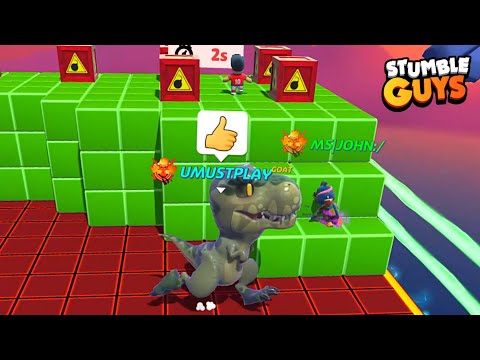 GIANT DINOSAUR Block Dash 🕛 TIME ENDED - Stumble Guys