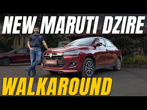 New Maruti Dzire Walkaround | 25kmpl fuel efficiency, Sunroof, Beige Interior, 360 Camera, Boot