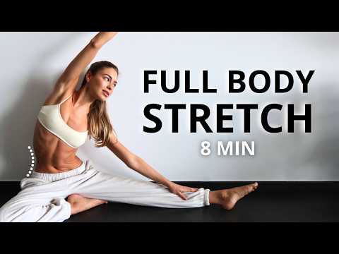 8 MIN. FULL BODY STRETCH ROUTINE to Reduce Soreness & Recover Fast