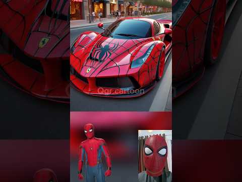 superheroes but Ferrari car 😱🔥Marvel & DC-All Characters #marvel #avengers#shorts#robot