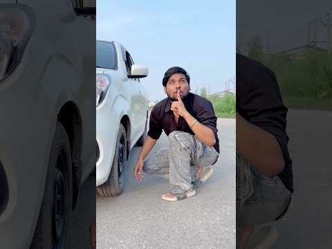 Chunnu Munnu ne meri car ka tyre nikal liya #comedy #funny #cutebaby #youtubeshorts #shortsfeed