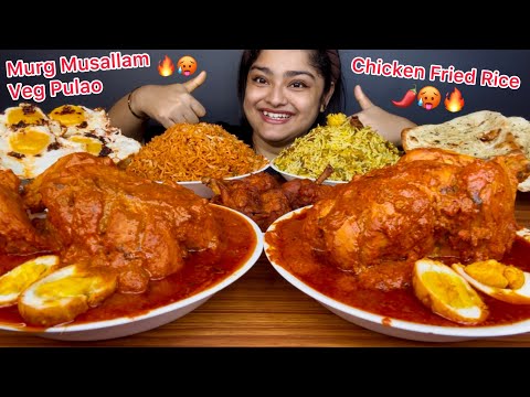 2 WHOLE SPICY MURG MUSALLAM WITH VEGETABLE PULAO, CHICKEN FRIED RICE, CHICKEN LOLLIPOP & BUTTER NAAN