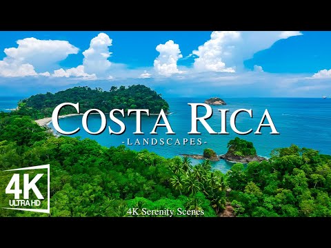 FLYING OVER COSTA RICA - Relaxing Music With Beautiful Natural Landscape - Videos 4K