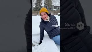 Snow day #sora #snowday #ai #winter#woman #ashday #snow #snowday #fyp