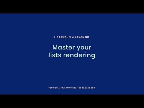 Master your lists rendering