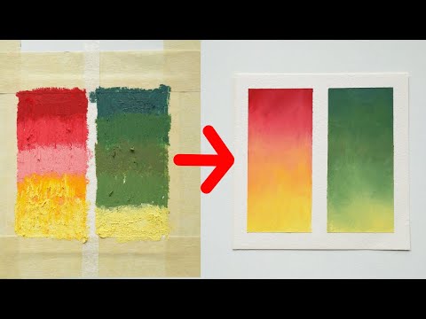 Easiest way for blending soft oil pastels/Finger blending technique
