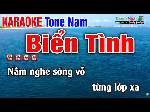 Karaoke BIỂN TÌNH Tone Nam Nhạc Sống Thanh Ngân 2026