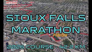 Sioux Falls Marathon 2026: 3D Video Course Map | 42.2 km - Sioux Falls