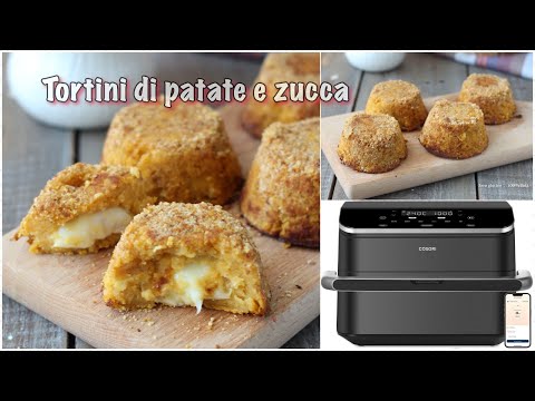 Tortini i patate e zucca in  Friggitrice ad aria Cosori TwinFry da 10 Litri