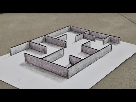 3d drawing maze on paper for beginners