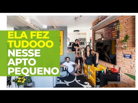 Ela decorou tudo sozinha e deixou  o apartamento pequeno lindo para viver em 3 pessoas