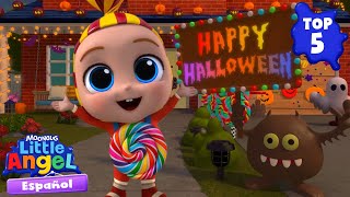 Top 5 Canciones para Halloween 🎃 Caricaturas | Canciones Infantiles 🎵 Little Angel Español