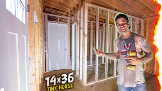 Bedroom & Bathroom FRAMING + New SUBFLOOR ! / DIY Tiny House Build