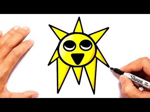 How To Draw Incredibox Sprunki Mr. Sun Happy