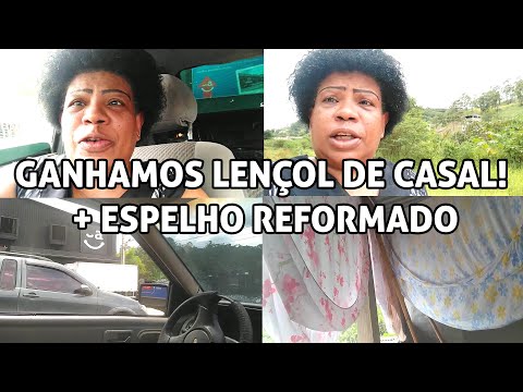 Ganhamos lençol de casal! Vocês não vão acreditar como ficou um pedaço de espelho que achamos 😱