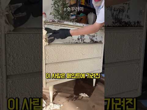 낡은 가구 페인트 아래 감춰진 진짜 나무의 정체