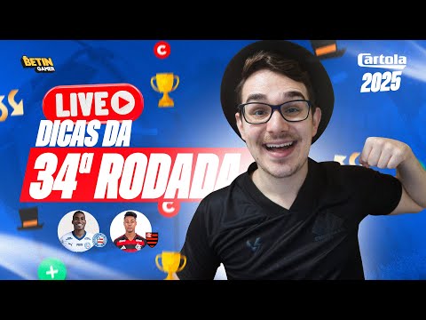 LIVE DICAS #34 RODADA | CARTOLA FC 2025 | BOAS OPÇÕES PRA SE DIFERENCIAR!!