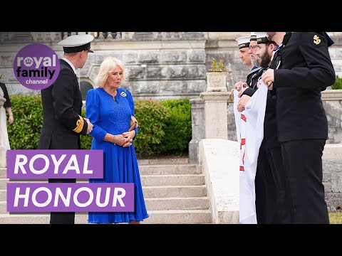 Queen attends garden party for the HMS Astute Ship's Company