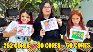 Quem coloriu o melhor bobbie goods com 60 CORES, 80 CORES e 262 CORES*Qual ficou melhor? 