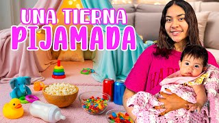 NUESTRA PRIMERA PIJAMADA JUNTAS 👶🏻💖 | Michell Merlin