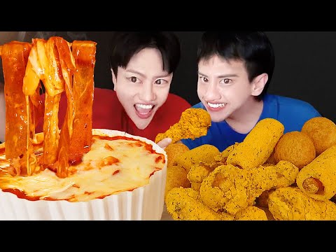 (보정❌) 처음먹는 엽떡 뿌링클 먹방 ASMR