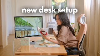 My New Cozy Desk Setup at the Studio 🪴| LG Smart Monitor 🖥 + Cozyleigh Q&A ☕️