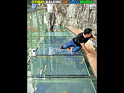 Others Walking On Glass Bridge vs The Last One ☠️🥶 #edit #trollface #trollfaceedit #troll #bridge