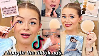 I bought the TIKTOK ADs... these are my thoughts 🤔👀 One step press lashes, Breasties, Lip Stain etc