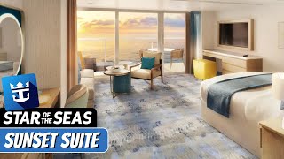 Star of the Seas | Sunset Suite Walkthrough Tour | Royal Caribbean 2025 | 4k