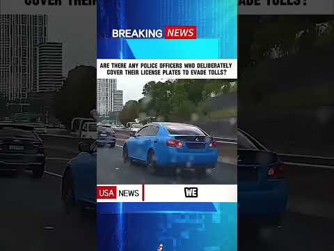 ARE THERE ANY POLICE OFFICERS WHO DELIBERATELYCOVER THEIR LICENSE PLATESTOEVADE TOLLS? #news #shorts