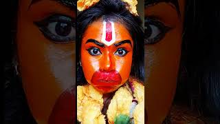 Hanuman Ji face painting 🔱 | easy step by step face Painting |  Jay Shri Ram 🚩