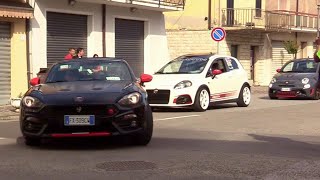 Raduno Abarth Bondanello (MN) - 124, Punto, 500, 595, 112 meeting: acceleration sound & parade