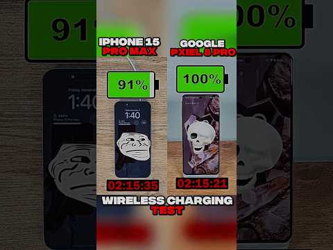 GOOGLE PIXEL 8 PRO VS IPHONE 15 PRO MAX WIRELESS CHARGING 🪫🔌 TEST?